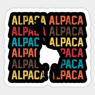 Colourful Alpaca Text Sticker